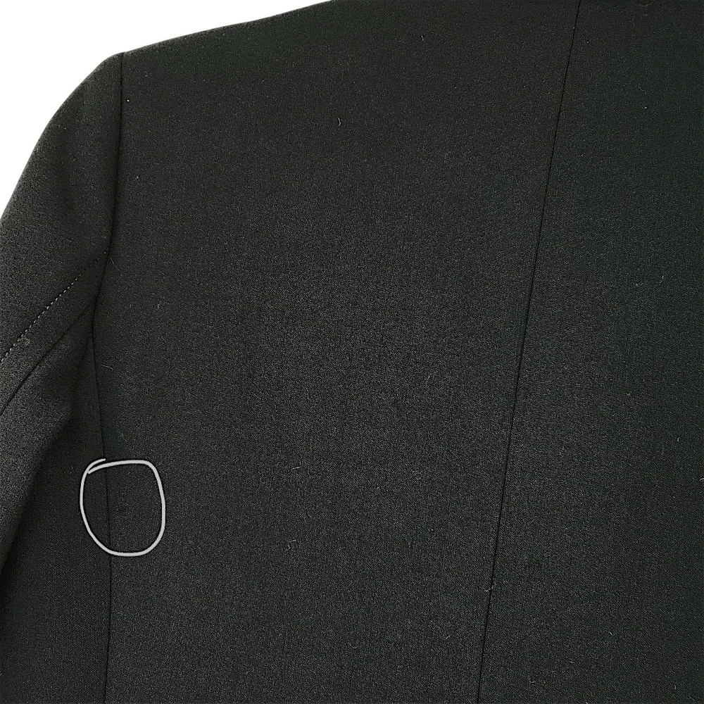 Theory Blazer sz 00 Womens Black 3-Button Tailored Office Suit Jacket‎ Coat READ
